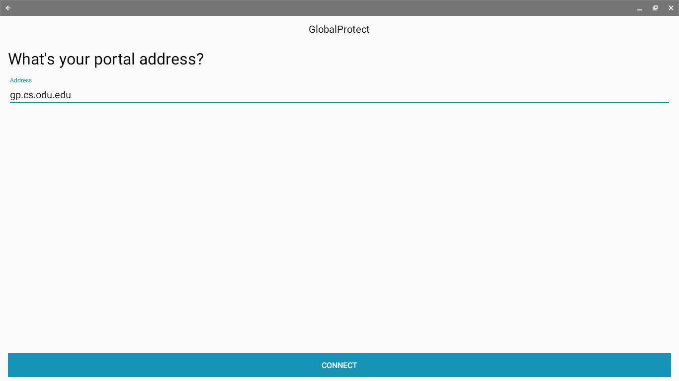 GlobalProtect Portal Address