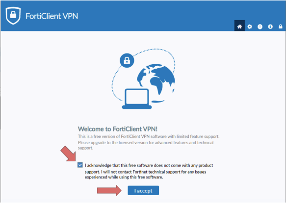 Configuration Forticlient Step 1