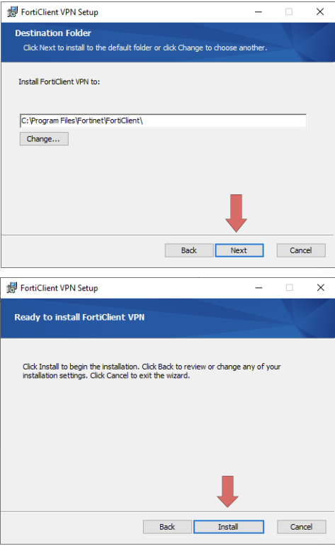 Windows Forticlient step 3