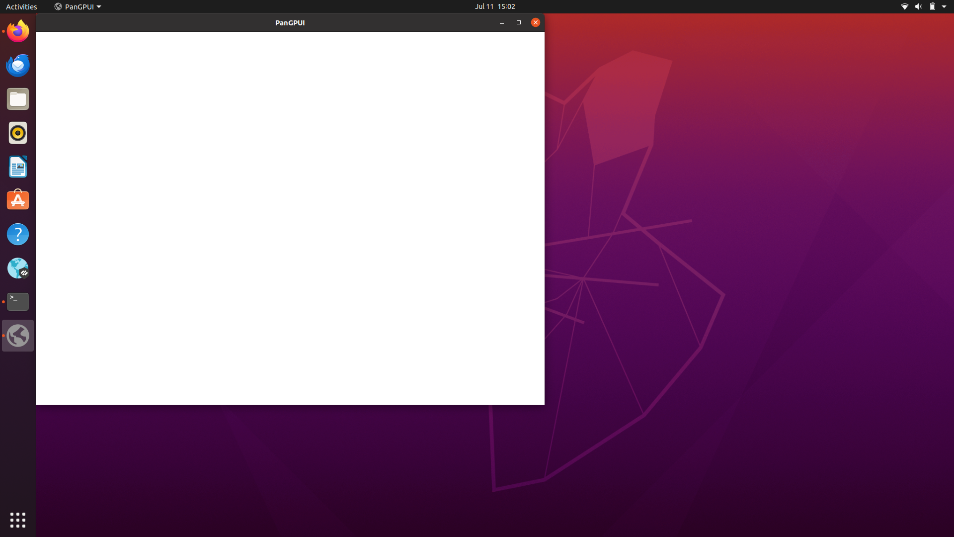 GlobalProtect linux blank screen