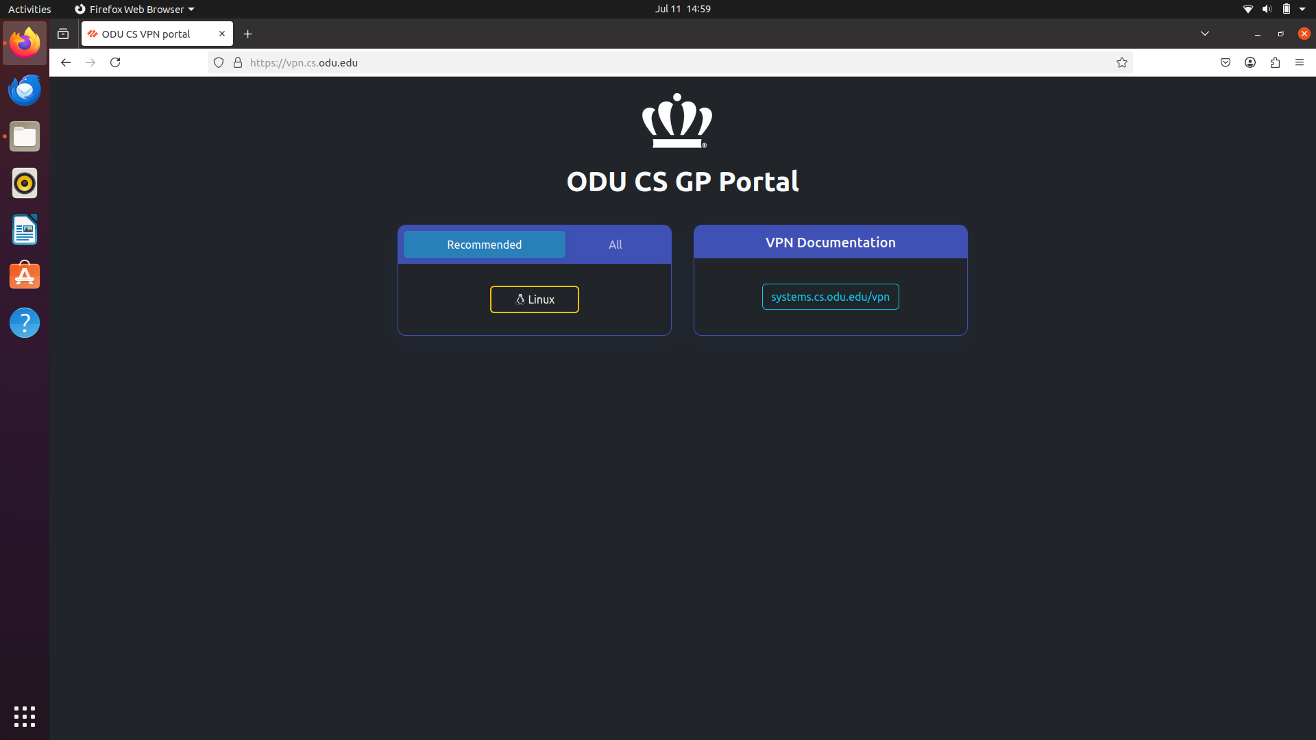 GlobalProtect linux dashboard