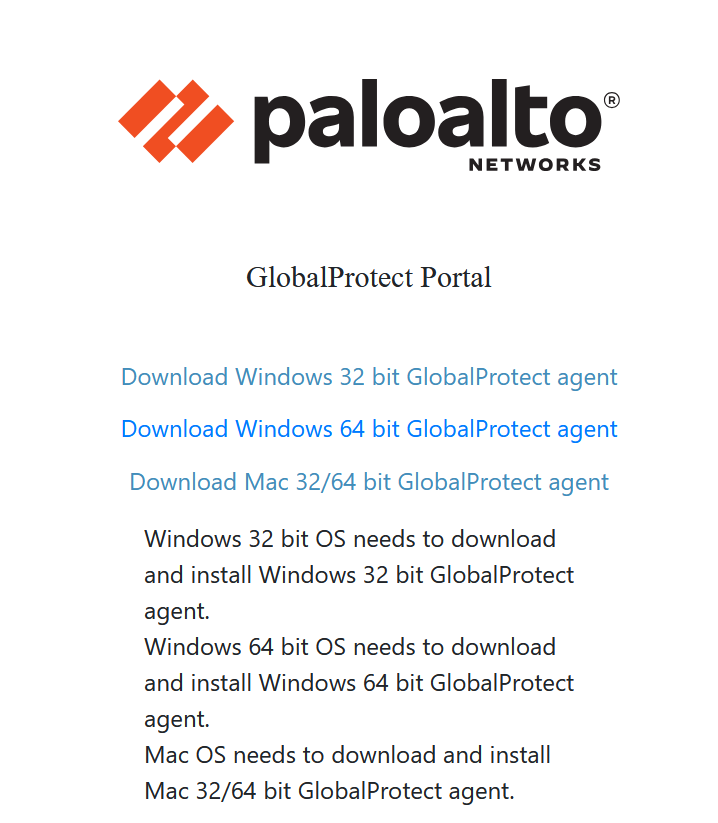 GlobalProtect Download Links