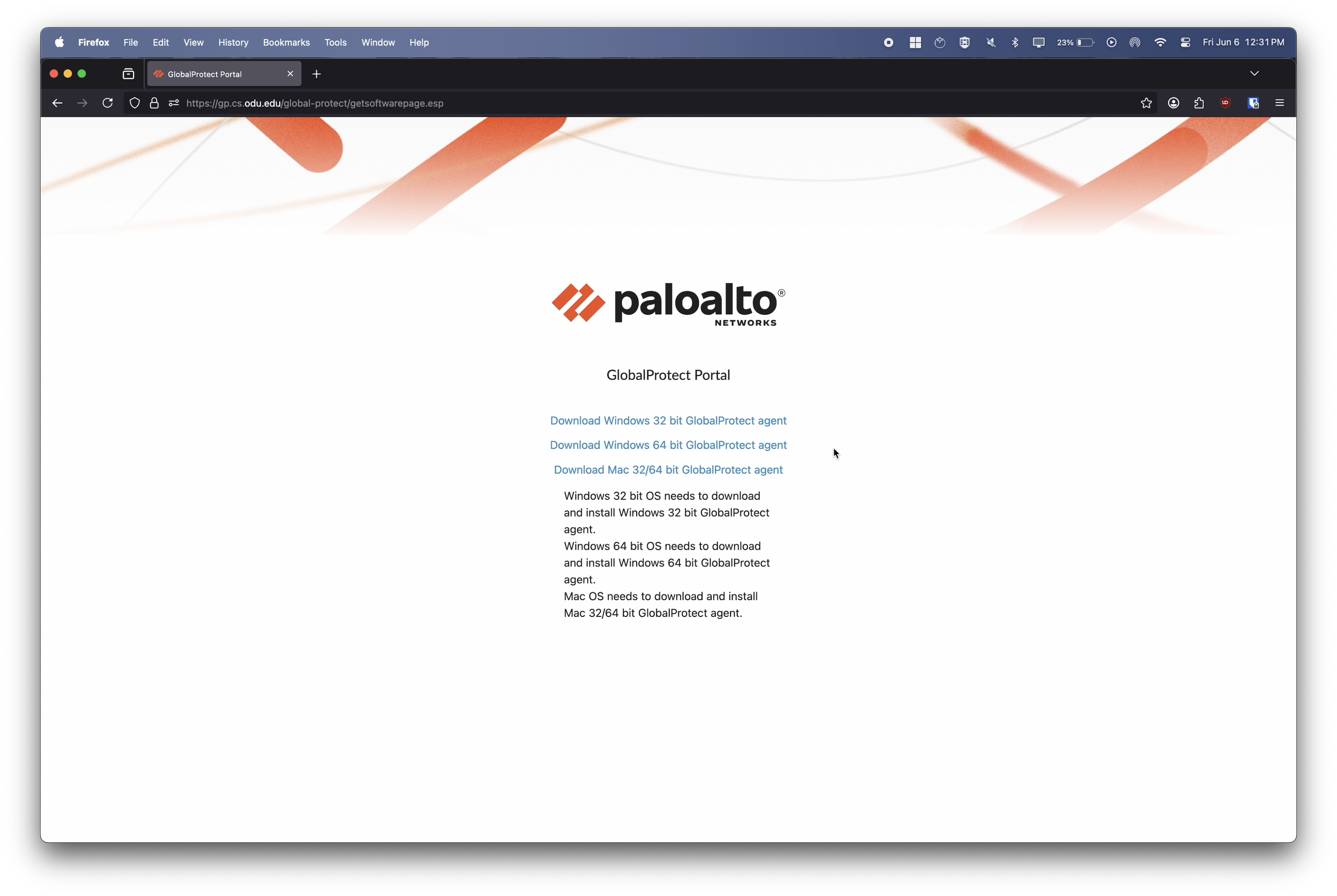 GlobalProtect macOS Download Link